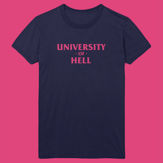 10-Year Anniversary Tee - Pink on Midnight Navy - Front and Back